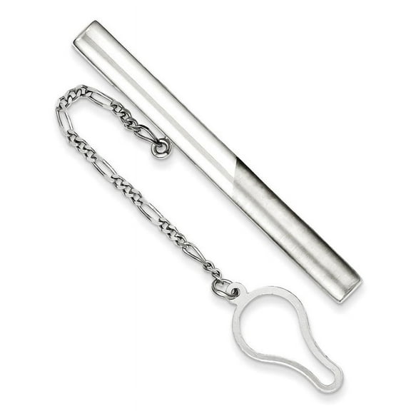 Sterling Silver Rhodium Plated Tie Clip