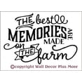 thumbnail image 2 of Farmhouse Décor The Best Memories Made On Farm Wall Decals Country Quote, 23x16-Inch, Black, 2 of 3