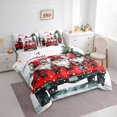 thumbnail image 3 of Homewish Xmas Cartoon Gnome 7-Piece Twin Bedding Sets For Teens Boys Girls,Red Black Plaid Truck Bedding Comforter Set,Merry Christmas Breathable Sheet Sets,Ultra Soft Home Decor,Reversible, 3 of 8