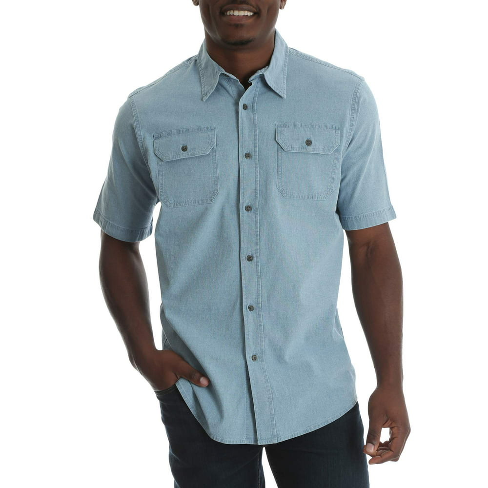Wrangler - Big Men's Short Sleeve Woven Shirt - Walmart.com - Walmart.com