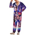 thumbnail image 2 of Henry Danger Women Men Pajamas Zipper Onesie Jumpsuit Hooded One Piece Sleepwear, 2 of 8