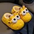 thumbnail image 4 of Splozh Toddler House Slippers Indoor Toddler Kids Slippers Cute Animal Cartoon Shoes Girls Boys Warm Fleece Winter Household Slippers Yellow,US 9, 4 of 6