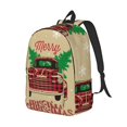 thumbnail image 2 of Xecao Christmas Vintage Red Truck for Canvas College Laptop Backpack, Durable Rucksack Travel Notebook Bag School Backpack Book Bag for Men Women, 2 of 8