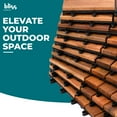 thumbnail image 2 of Bliss Outdoors Hardwood 12-Slat Interlocking Wood Deck Tiles Set of 30(Open Box), 2 of 11