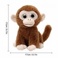 thumbnail image 5 of 6.7'' Cute Monkey Plush Toys, The Monkey Soft Stuffed Animals Throw Pillow, Huggable Cuddly Orangutan Zoo Animal Plushies Doll, Gift for Boys Girls and Adults, 5 of 5