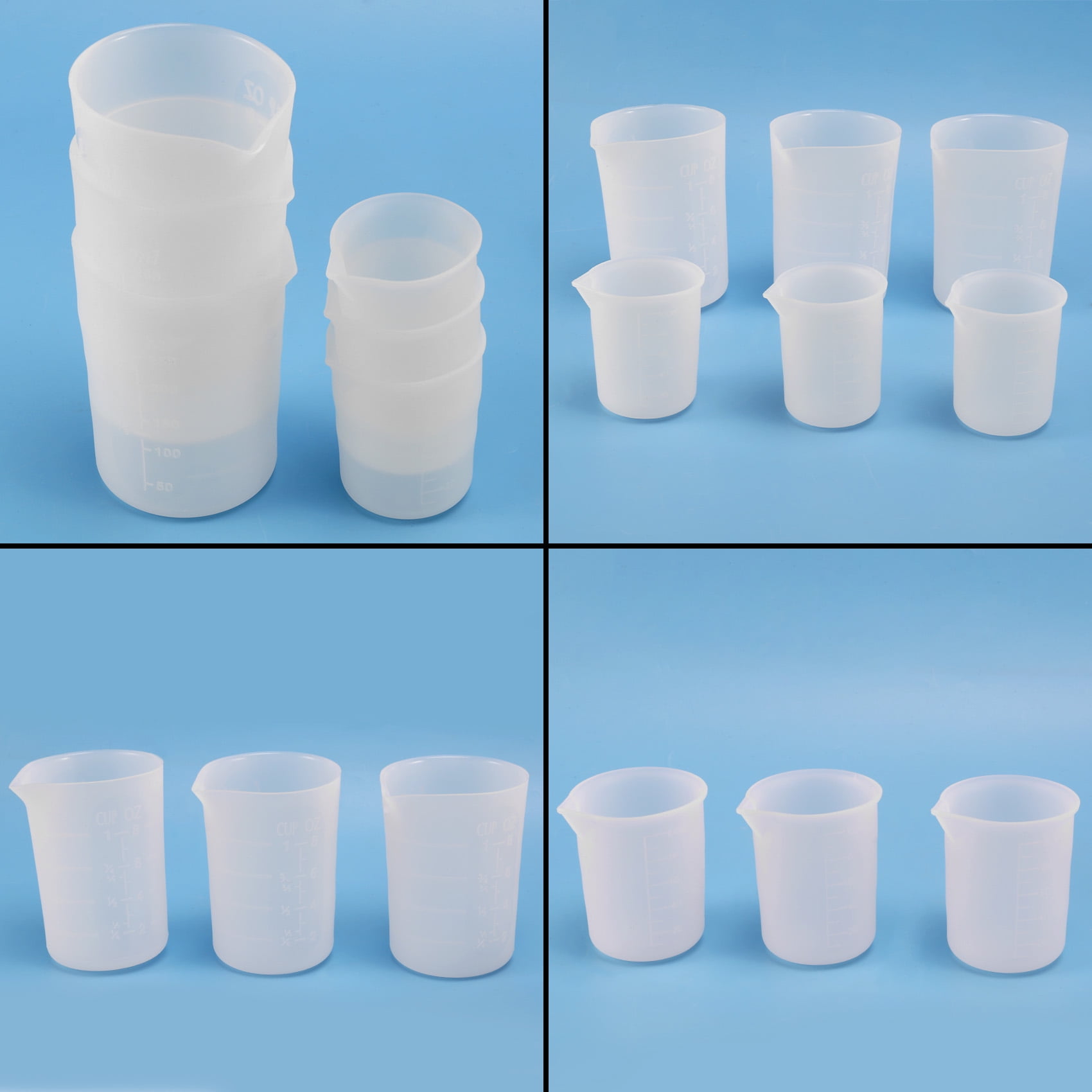 Generic 6Pcs 500ml 250ml 100ml Silicone Measuring Cup For Epoxy Resin  Mixing @ Best Price Online