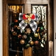thumbnail image 5 of 5PCS Christmas Bows with Bells Decoration - Buffalo Plaid Bowknot Xmas Trees Hanging Ornaments Craft Present Christmas Decor for Festival Wedding Party (3.15"*3.15"), 5 of 9