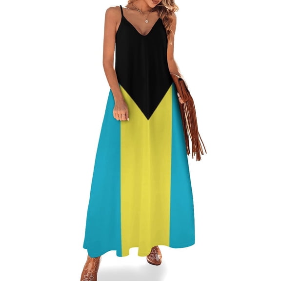 Flag of The Bahamas Sleeveless Dress Loose Women's Dress Dresses Luxury Evening Dresses