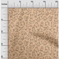 thumbnail image 2 of oneOone Viscose Chiffon Dark Beige Fabric Conversational Print Sewing Craft Projects Fabric Prints By Yard 42 Inch Wide, 2 of 4