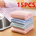 thumbnail image 2 of 15/10/5/1 PCS Trapo de limpieza de cocina Paño de cocina de vellón coral Estropajo súper absorbente Paño de microfibra seco Paño de cocina húmedo de uso diario, 2 of 5