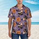 thumbnail image 2 of Fotbe Vintage Halloween Black Cat Camisa Hawaiana para Hombre Unisex – Camisa Casual de Verano con Botones de Manga Corta de Algodón y Lino,Large, 2 of 7