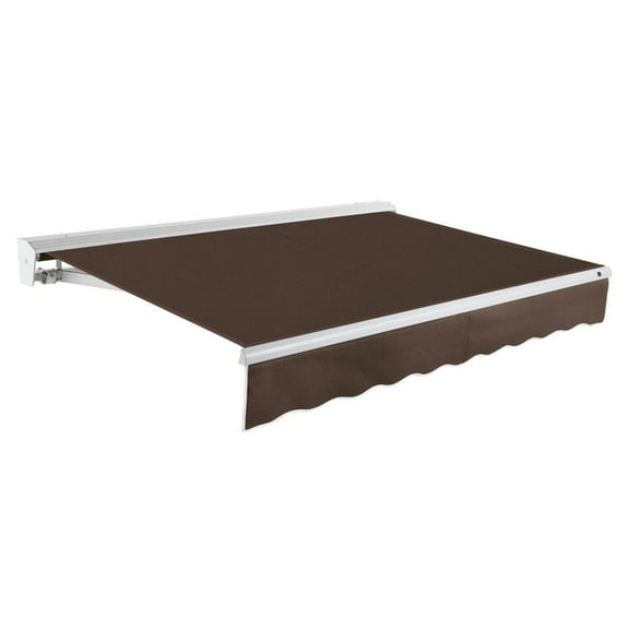 Awntech 16' x 10' Destin Manual Manual Patio Retractable Awning Acrylic Fabric, Brown