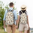 thumbnail image 4 of Disketp Colorful Armadillos1 print Canvas Backpack Lightweight Travel Daypack Student Rucksack Laptop Backpack-Small, 4 of 5