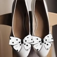 thumbnail image 3 of WEUVEB 2Pcs Bow Shoe Clips White with Dot Pattern Perfect Wedding Shoes Accessory Clip on Design, 3 of 8