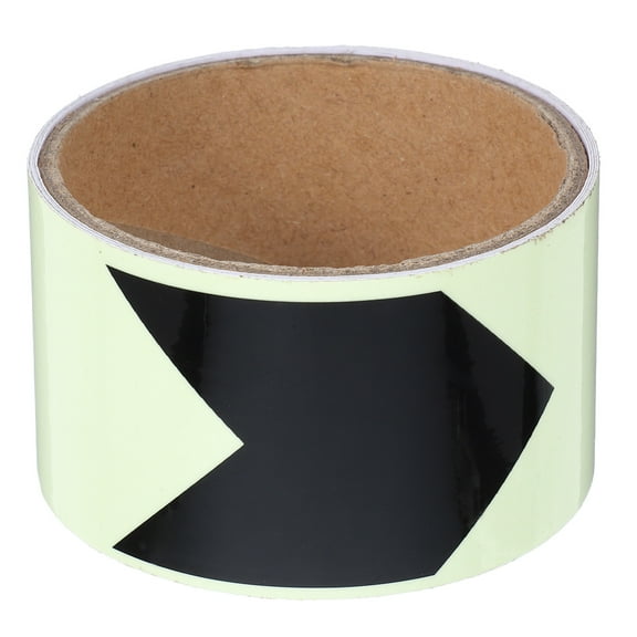 unbranded 1 Roll Glowing Tape Adhesive Tape Hazard Caution Arrow Tape Safety Tape Glow In The Dark Warning Tape for Outdoor and Indoor Use