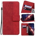 thumbnail image 1 of Wallet Case for Samsung Galaxy A54 5G, Geometric Embossed Pattern Card Slots Holder PU Leather Flip Folio Cover with Magnetic Clasp Kickstand Shockproof Case for Samsung Galaxy A54 5G,Red, 1 of 7