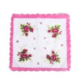 thumbnail image 2 of Cotton Gauze Muslin Square Lovely Flower Pattern Handkerchief Towel, 2 of 8