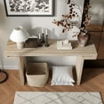 thumbnail image 3 of S-HOME Versatile 60 Inch Rustic Console Table  MDF Sofa Side Table for Entryway or Living Room, Natural Wood, 3 of 10