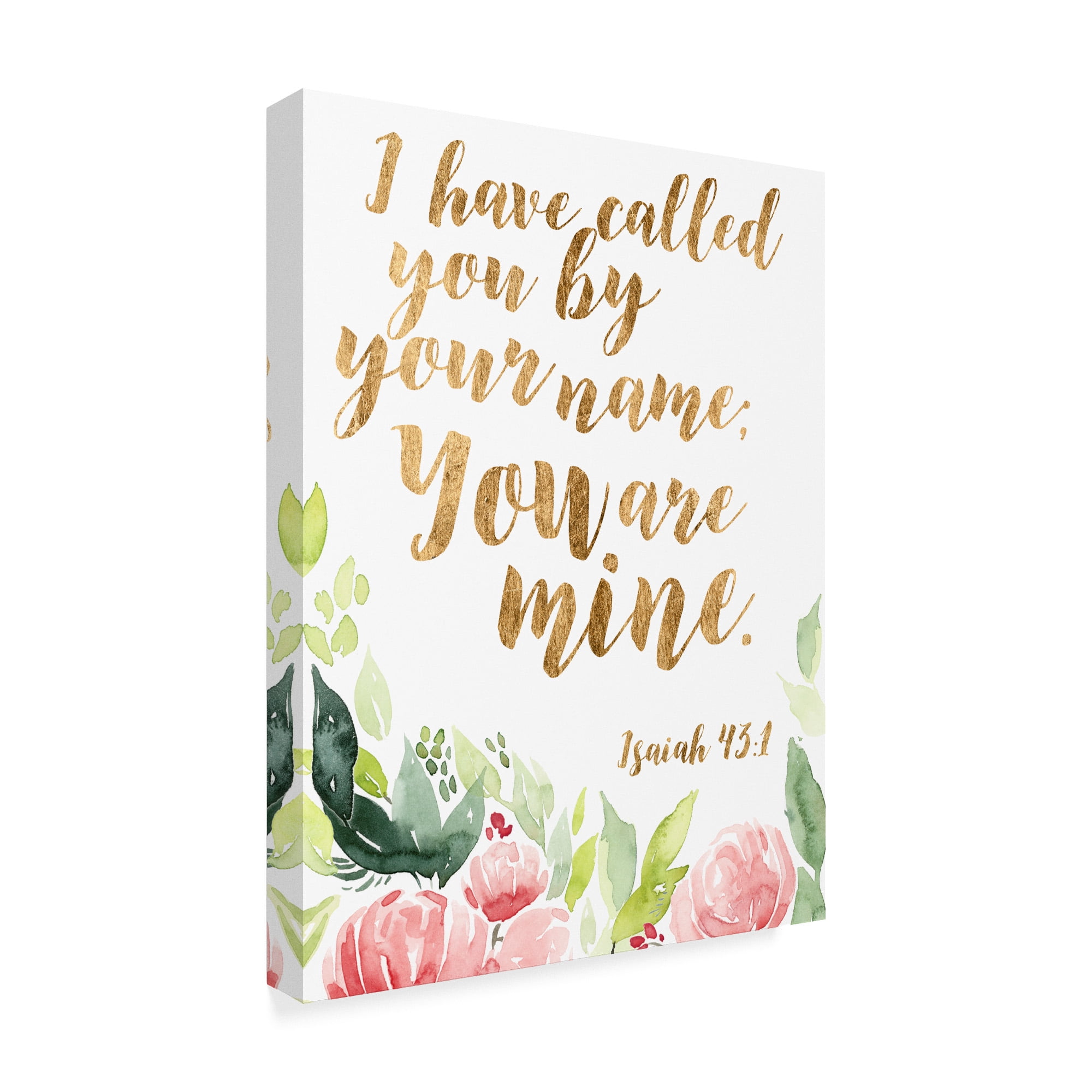 Trademark Fine Art 'Grace Words Floral I' Canvas Art by Studio W