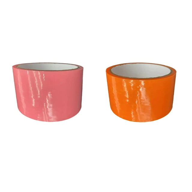 2 piezas de cintas adhesivas divertidas para adultos y niños, juguetes sensoriales de alta resistencia. rosa y naranja
