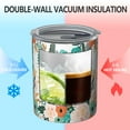 thumbnail image 2 of 12oz Coffee Tumblers Pioneer Flower Floral Print Pattern Stainless Steel Vacuum Insulated Travel Tumbler Coffee Cups Mug with Lid and Straw with Cleaning Brush for Cold & Hot Drinks, 2 of 5