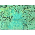 thumbnail image 1 of Ahgly Company Indoor Rectangle Abstract Turquoise Blue Modern Area Rugs, 5' x 7', 1 of 4