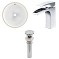 thumbnail image 1 of 15.25-in. W CUPC Round Bathroom Undermount Sink Set In White - Chrome Hardware - Overflow Drain Incl. AI-13033, 1 of 8