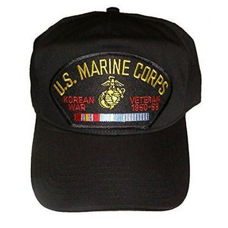 USMC MARINE CORPS KOREAN WAR VETERAN W/ SERVICE CAMPAIGN RIBBONS HAT CAP