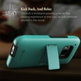 thumbnail image 6 of HTC One (M9) Case - VENA [Legacy] Slim Fit Dual Layer Hybrid Case with Kickstand & Screen Protector for HTC One M9 (2015) - Teal & Gray, 6 of 8