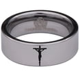 thumbnail image 2 of Crucifix Tungsten Carbide Ring, 2 of 9