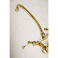 thumbnail image 4 of Kingston Brass KS314PB 4 Inch -8 Inch Adjustable Center Wall Mount Kitchen Faucet - Polished Brass, 4 of 6