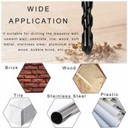 Tile Twist Drilling Bits Ceramic Glass Hole Opener Hard Hole Opening Power Alloy Coating Carpentry Stone Construction Power Kit Accessories 4pcs