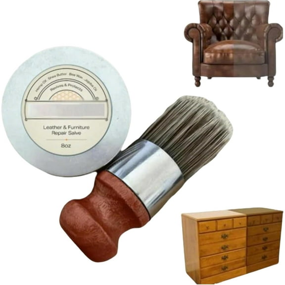 Heidelux - Leather Restoration Cream, Heidelux Leather Conditioner, 𝐋eather & Furniture Repair Salve with Brush, for Couches and Furniture, Repair Salve for Car Seats (1PCS)