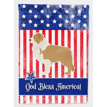 Border Collie Flag - USA Patriotic Red Border Collie Flag Canvas House Size