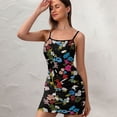 thumbnail image 3 of Ladies Elegant Sling Sleeveless Sexy Dress floral, 3 of 6
