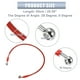 thumbnail image 5 of 65cm 25.59 "Longitud 10mm ID Motocicleta Línea de freno hidráulico Tubo de manguera de aceite 28 ° 0 ° Cable trenzado de acero inoxidable para ATV Motocross Sport Bikes Rojo, 5 of 9