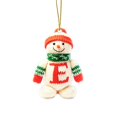 thumbnail image 2 of romoty Personalized Letter E Snowman Christmas Ornament, 3.15 in Acrylic Monogram Initial Knit Snowman Pendant with Cord for Xmas Tree Wreath Mantel Decor Kids Stocking Stuffer Gift, 2 of 7
