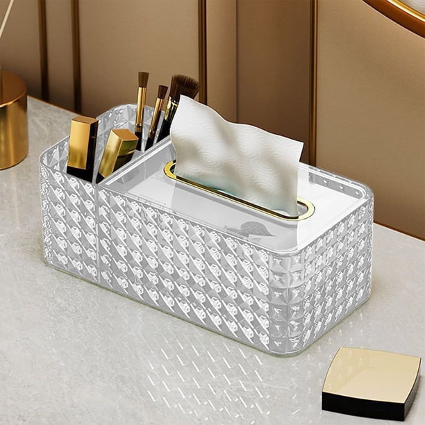 Caja de Pañuelos de Cuero Xihbxyly Oro Rosa Resistente a la Humedad