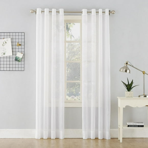 SUN TEXTILE BROYÉ GROMMET RIDEAU VOILE TRANSPARENT