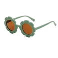 thumbnail image 1 of Graflsoa Charming Floral Design Kids Sunglasses with Green Frame and Tea Lenses for Sun Protection and Style, 1 of 3