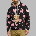 thumbnail image 5 of Hvyesh Cat Dog Pouch Hoodie for Men Pet Carrier Kangaroo Pouch Sweatshirts With Large Pocket Valentines Love Graphic Pullover Shirt, 5 of 5