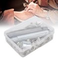 thumbnail image 3 of Grommet 100 Sets Eyelets 0.3In Tool Box Grommets Tool Three Piece Set Bubble Bag Air Eye Buckle Eyelets Grommets, 3 of 7