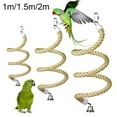 thumbnail image 2 of UDIYO Pet Bird Parrot Bell Stand Perch Cotton Rope Chewing Bar Cage Hanging Swing Toy, 2 of 6
