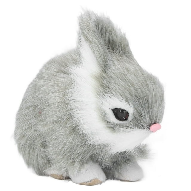 Tiny Plush Simulated Model Miniature Plush Rabbits Soft Comfortable Rabbits Stuffed Doll for Table Decoration
