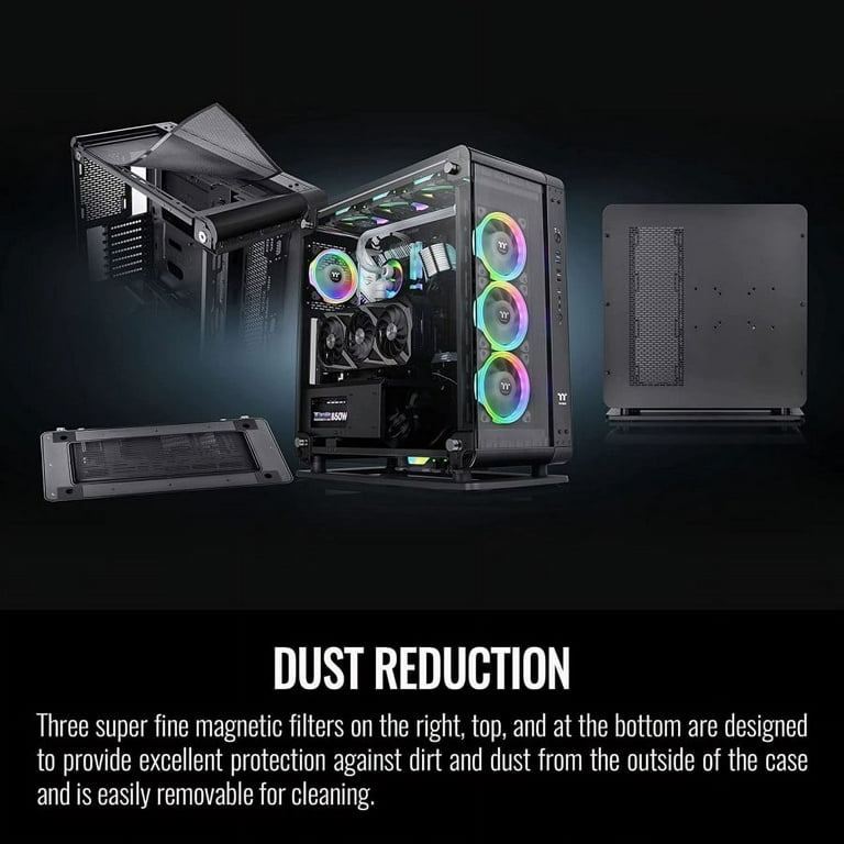 Thermaltake The Core P6 TG Black Edition transformable ATX Mid Tower Fully  Modular Computer Case with Tt LCS Certification CA-1V2-00M1WN-00