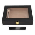 thumbnail image 2 of Portable Cigar Humidor Case, Real Wood Acrylic Transparent Window Cigar Humidors Box  For Office, 2 of 8