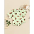 thumbnail image 3 of Nygoyerh Baby Boys Girls Summer Romper Football Print Short Sleeve Jumpsuit Newborn Infant Crew Neck T-shirt Bodysuit for Casual Daily 3M 6M 12M 18M, 3 of 8