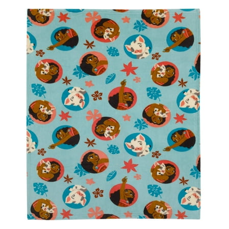 Disney Moana Free as the Ocean Aqua Toddler Blanket