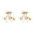 thumbnail image 3 of Sonducket 4 piezas de peinetas de flores para boda, conjunto de tocados de decoración, tocado elegante elegante para niñas, hermoso tocado de Type6 NO6, 3 of 6