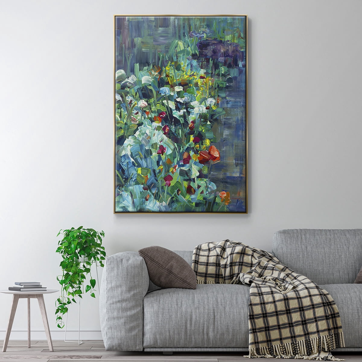 Lots of Love in the Garden Framed Premium Gallery Wrapped Canvas - Ready to Hang - 25 x 37 - Gold Floating Frame